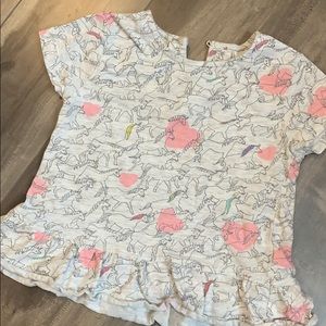 Zara Unicorn Ruffle Tee